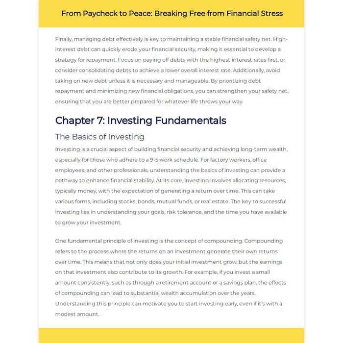 Money Mindset - From Paycheck to Peace, Breaking Free from Financial Stress